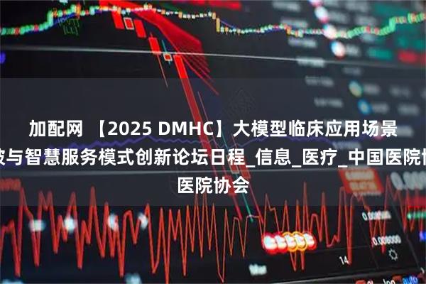 加配网 【2025 DMHC】大模型临床应用场景突破与智慧服务模式创新论坛日程_信息_医疗_中国医院协会